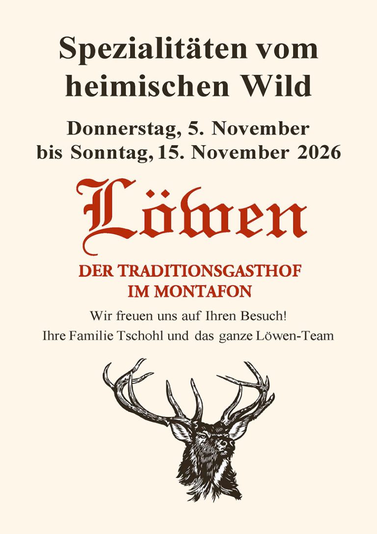 Wildwoche 2026 Gasthof Löwen